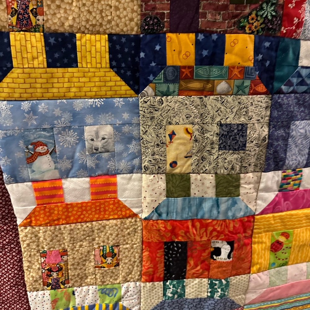 Handmade quilt, 86 x 52, vintage design - Picture 7 of 10